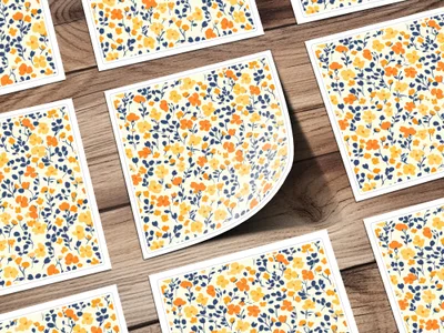 Bright and Vibrant Floral Patterned Card Design
