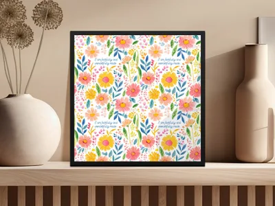 Inspiring Floral Design Faithfully and Wonderfully Made Print