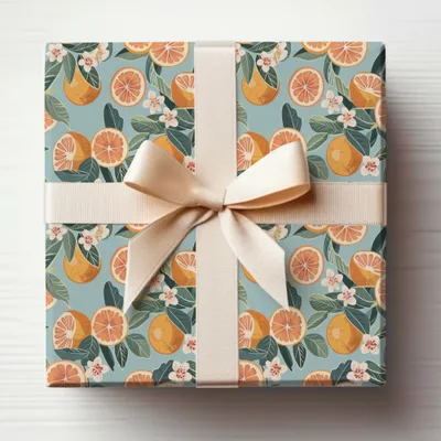Citrus Fruit Themed Decorative Gift Wrap for All Occasions