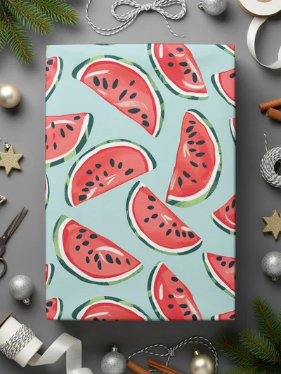 Watermelon Slice Pattern Gift Wrap for Every Occasion