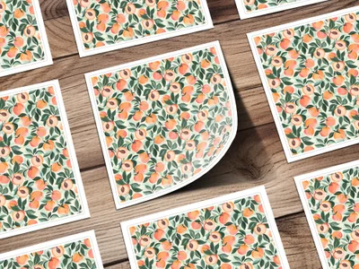 Vibrant Peach Patterned Illustrated Sheets product