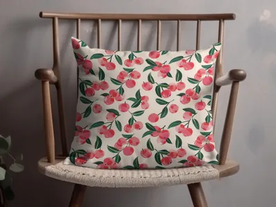 Cherry Blossom Themed Decorative Cushion Pillow