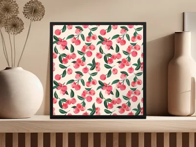 Cherry Blossom Themed Artwork for Home Decor