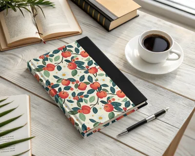 Vibrant Floral Illustrated Notebook Journal Organizer