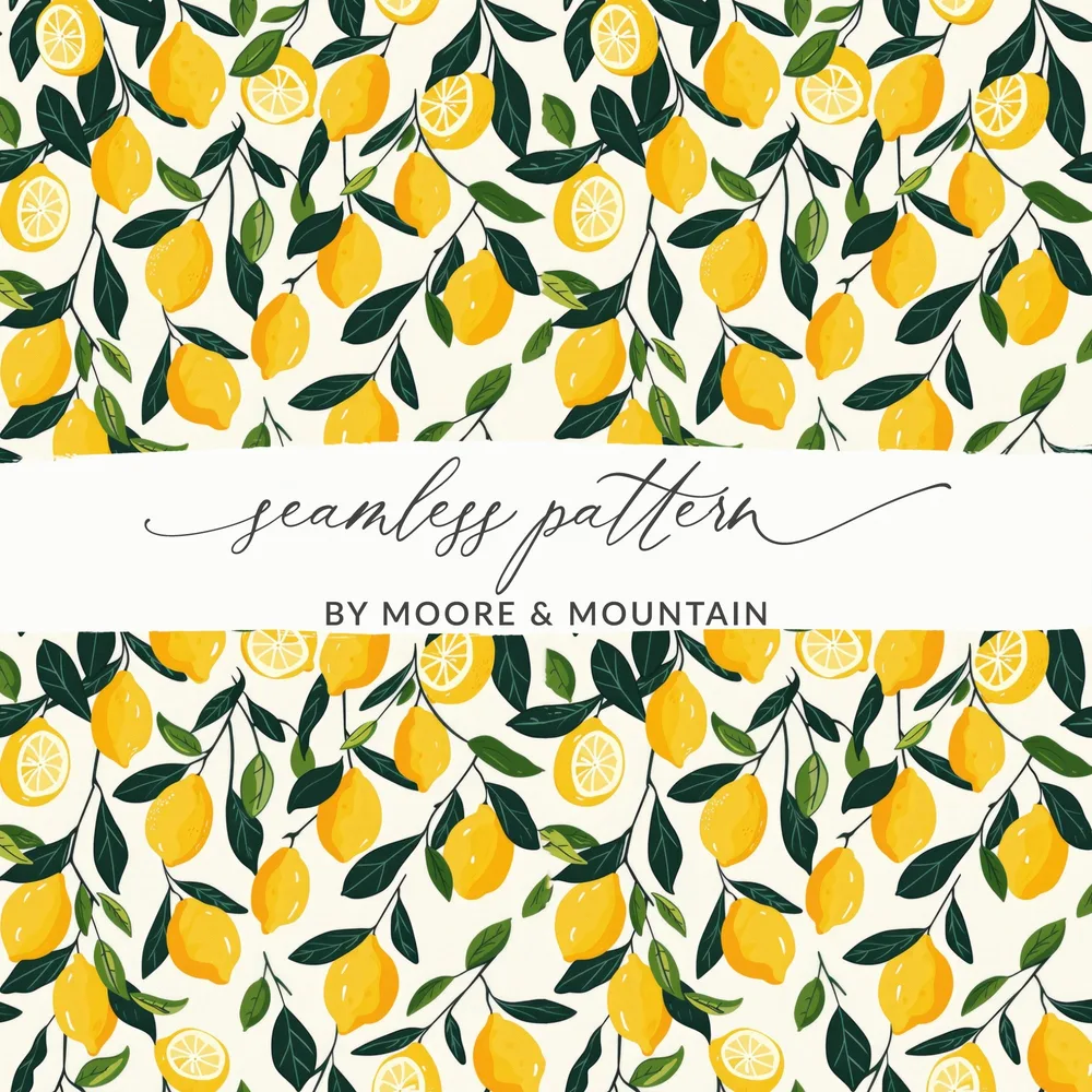 Bright and Vibrant Lemon Seamless Pattern Design