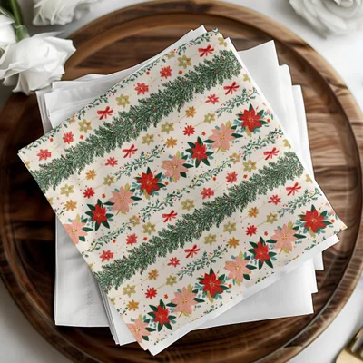 Festive Floral Christmas Theme Design Celebration Time Digital - Moore and Mountain