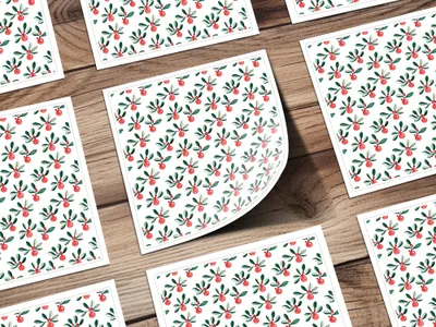 Festive Floral Delight with Ornaments for Winter Season Digital - Moore and Mountain