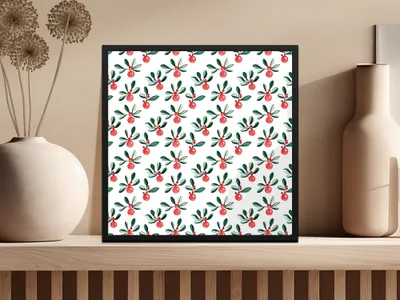 Festive Floral Delight with Ornaments for Winter Season Digital - Moore and Mountain