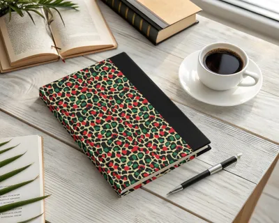Festive Red and Green Christmas Leopard Print Seamless Pattern Background Digital - Moore and Mountain