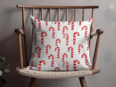 Festive Red and White Candy Canes Seamless Pattern Digital - Moore and Mountain