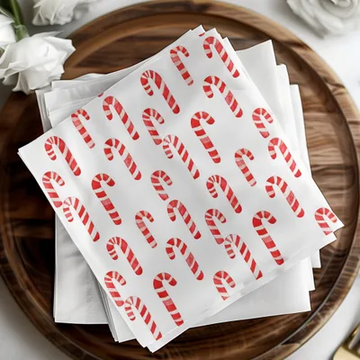 Festive Red and White Candy Canes Seamless Pattern Digital - Moore and Mountain