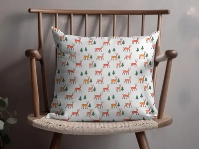 Festive Reindeer Forest Pattern Design Inspiration Digital - Moore and Mountain