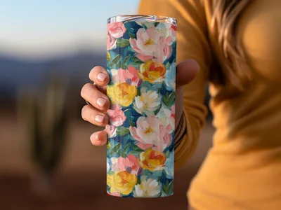 Fine Art Abstract Painted Floral Pattern for Spring Design - Moore and Mountain