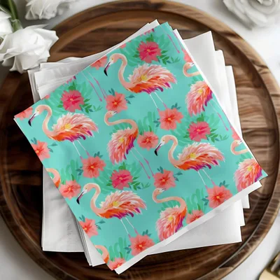 Flamingo Seamless Pattern Digital Paper, Tropical Flamingo Print, Summer Flamingo Digital, Colorful Repeat Pattern, Floral Flamingo File - Moore and Mountain