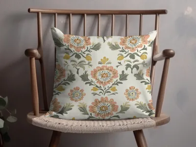 Floral Arrangement Featuring A Seamless Indian Pattern Floral Chintz - Moore and Mountain