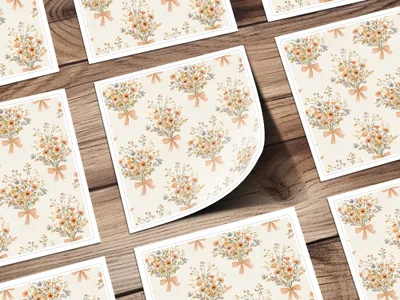Floral Bouquet Seamless Pattern Digital, Flower Pattern, Repeat Pattern, Floral Design, Pastel Pattern, Seamless Digital Paper, Printable - Moore and Mountain