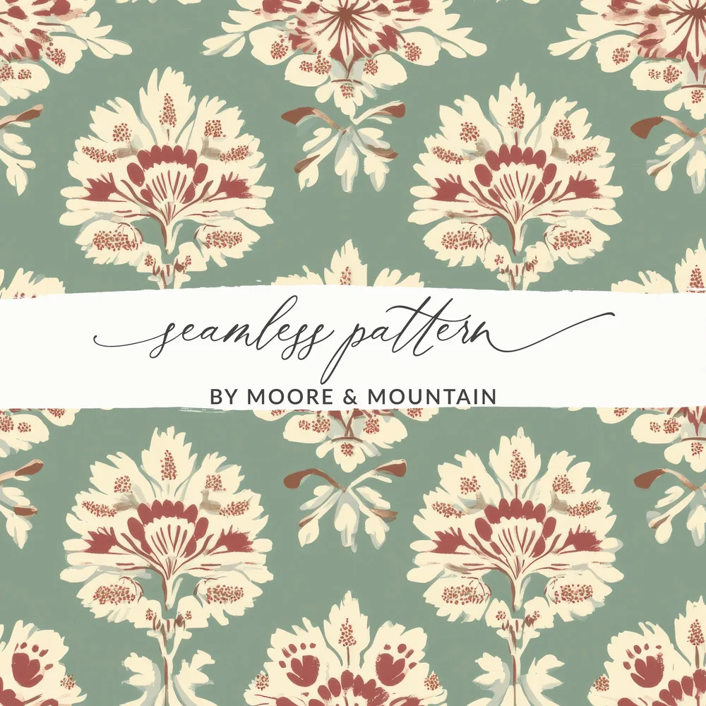 Floral Chintz Inspired Seamless Pattern Pretty Artful Design - Moore and Mountain