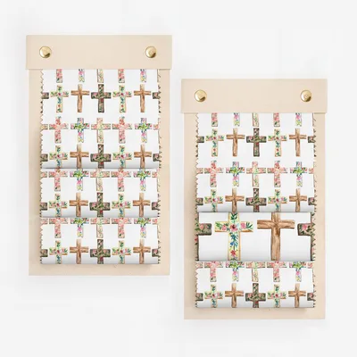 Colorful Floral Crosses Pattern Decorative Product