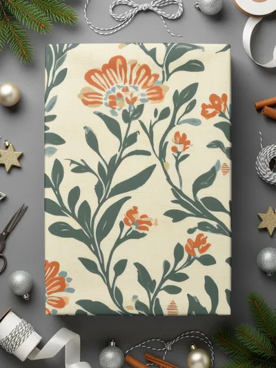 Floral Delight Kalamkari Seamless Pattern Delicate Chintz Background - Moore and Mountain