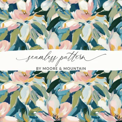 Floral Digital Paper, Abstract Flower Pattern, Seamless Blossom Design, Watercolor Texture, Spring Background, Printable Fabric, Scrapbook