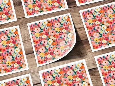 Floral Digital Paper, Abstract Flowers, Seamless Pattern, Commercial Use, Repeating Design, Colorful Blooms, Printable Papers, Scrapbooking - Moore and Mountain