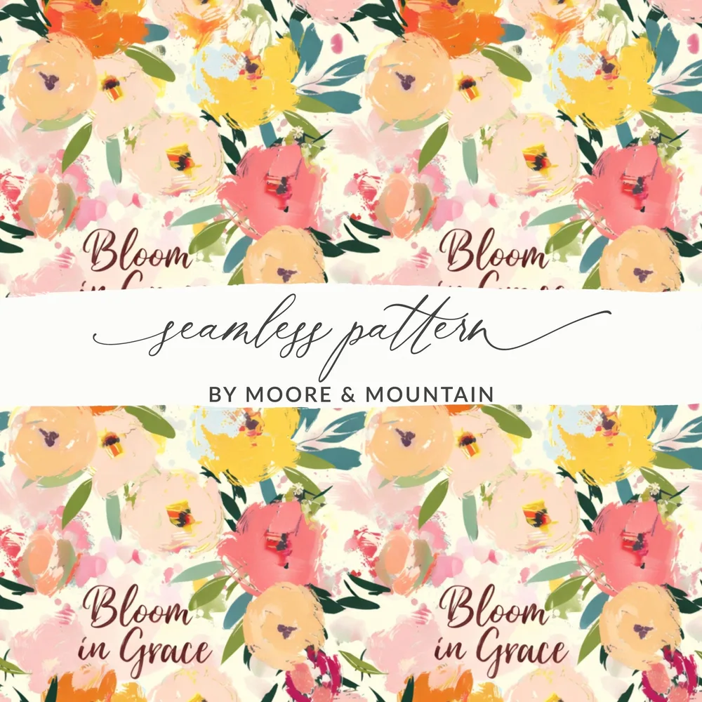 Bloom in Grace seamless pattern by Moore & Mountain