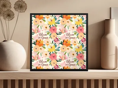 Bloom in Grace Floral Art Print for Elegant Home Decor