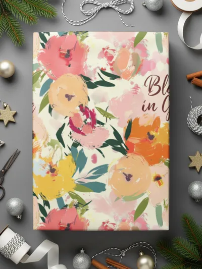 Colorful Floral Theme Gift Wrapping Paper for Festive Occasions