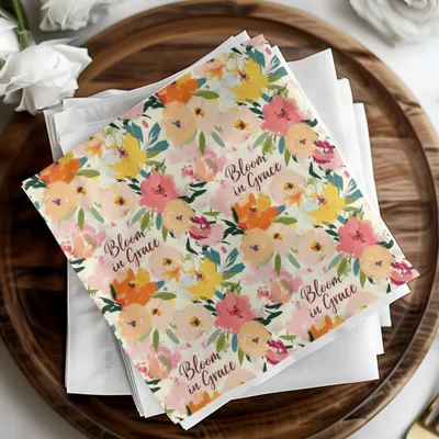 Bloom in Grace Floral Design Paper Napkins Product