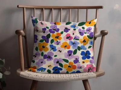 Colorful Floral Patterned Cushion for Home Decor