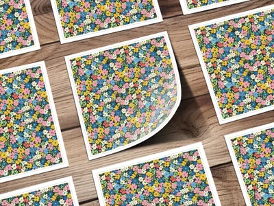 Floral Digital Paper, Ditsy Flower Seamless Pattern, Colorful Blooms Texture, Fabric Design, Scrapbooking, Background Printable - Moore and Mountain