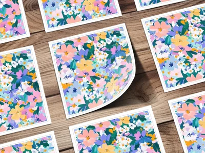 Floral Digital Paper, Flower Pattern, Seamless Design, Floral Background, Pastel Colors, Commercial Use Digital Downloads - Moore and Mountain