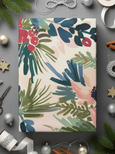 Floral Digital Paper Pack, Watercolor Flower Seamless Pattern, Christmas Flower Digital Download, Floral Design, Fabric Design, Digital - Moore and Mountain