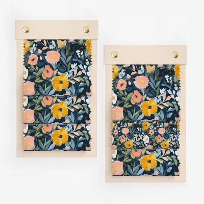 Colorful Floral Pattern Design with Wooden Accents