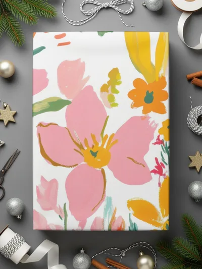 Floral Digital Paper, Painted Flower Seamless Pattern, Spring Tulips Background, Commercial Use, 12x12 JPEG Files, Digital Download - Moore and Mountain
