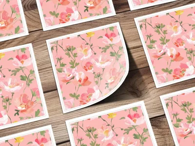 Floral Digital Paper, Pink Flowers Pattern, Seamless Flower JPEG, Spring Floral, Floral Background, Flower Illustration, Scrapbook Paper - Moore and Mountain