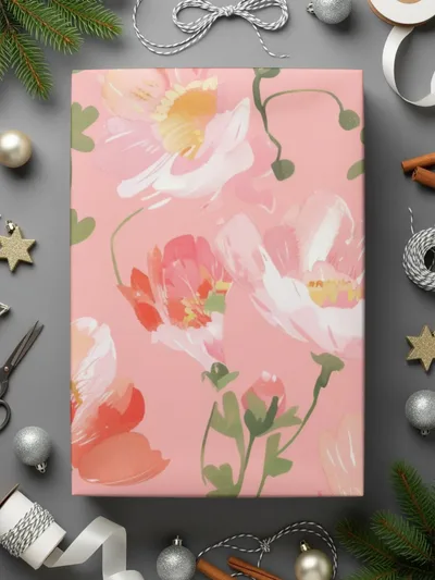 Floral Digital Paper, Pink Flowers Pattern, Seamless Flower JPEG, Spring Floral, Floral Background, Flower Illustration, Scrapbook Paper - Moore and Mountain