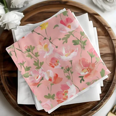 Floral Digital Paper, Pink Flowers Pattern, Seamless Flower JPEG, Spring Floral, Floral Background, Flower Illustration, Scrapbook Paper - Moore and Mountain