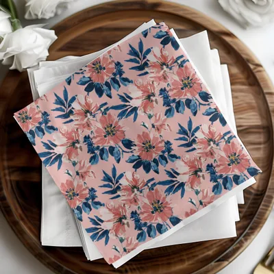 Floral Digital Paper, Pink Flowers Pattern, Seamless Pattern, Fabric Design, Watercolor Print, Digital Download, Commercial Use, 12x12 inch - Moore and Mountain