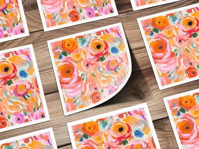 Floral Digital Paper, Rose Seamless Pattern, Digital Download, Blush Pink Flowers, Watercolor Digital Paper, Pink Floral Ditsy Floral - Moore and Mountain
