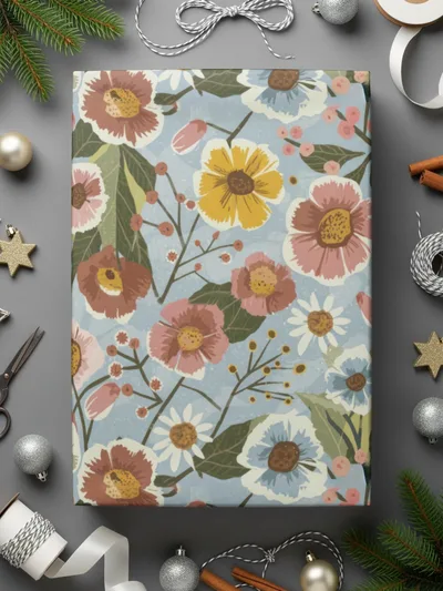 Floral Digital Paper, Seamless Flower Pattern, Botanical Print, Scrapbook Paper, Fabric Design, Floral Background, Digital Download - Moore and Mountain