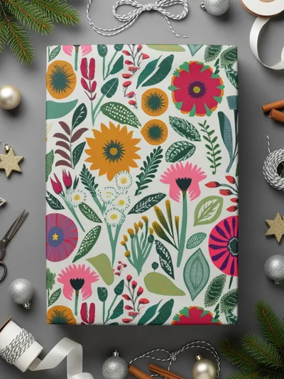 Floral Digital Paper, Seamless Flower Pattern, Botanical Print, Scrapbook Paper, Fabric Design, Spring Flowers, Digital Download - Moore and Mountain