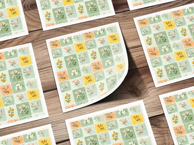 Vintage Botanical Floral Stickers for Crafting Projects
