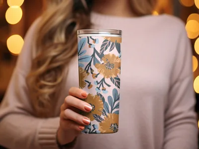 Modern Boho Floral Background Trendy Seamless Floral Pattern - Moore and Mountain