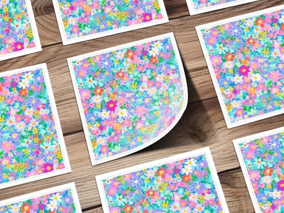 Ditsy Floral Seamless Flower Pattern, Floral Clipart, Botanical Print, Fabric Design, Colorful Flower DesignFloral Digital Paper, Seamless Flower Pattern, Bright Colorful Design, Scrapbook Paper Pack, Fabric Design, Digital Download, Commercial Use - Moore and Mountain