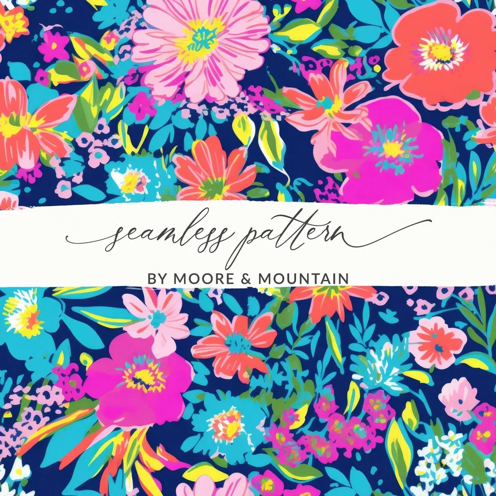 Ditsy Floral Seamless Pattern Colorful Flower Design, Fabric Print, Scrapbook Paper, Digital DownloadFloral Digital Paper, Seamless Flower Pattern, Repeating Floral Design, Bright Floral Pattern, Commercial Use, Floral Digital File - Moore and Mountain