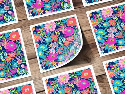 Ditsy Floral Seamless Pattern Colorful Flower Design, Fabric Print, Scrapbook Paper, Digital DownloadFloral Digital Paper, Seamless Flower Pattern, Repeating Floral Design, Bright Floral Pattern, Commercial Use, Floral Digital File - Moore and Mountain