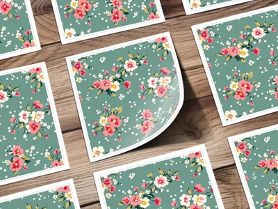 Floral Digital Paper, Seamless Pattern, Flower Background, Repeating Design, Pretty Flowers, Scrapbook Paper, Fabric Design, Digital - Moore and Mountain