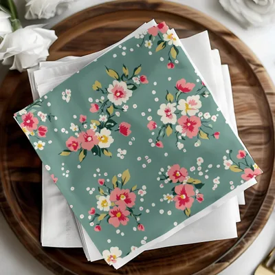 Floral Digital Paper, Seamless Pattern, Flower Background, Repeating Design, Pretty Flowers, Scrapbook Paper, Fabric Design, Digital - Moore and Mountain