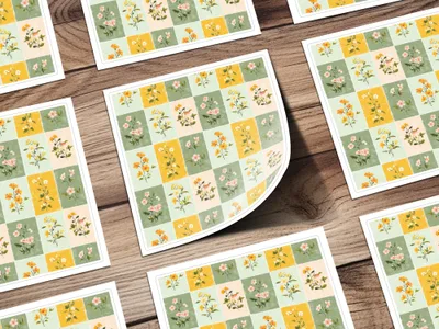 Vintage Floral Patterned Sticker Sheets for Crafting